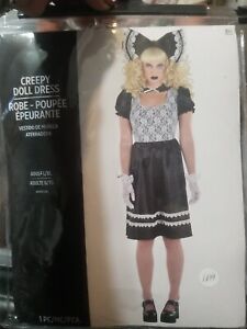 Creepy Doll Costume Dress + Headband Adult Size L/XL #1689