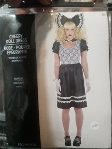 Creepy Doll Costume Dress + Headband Adult Size L/XL #1689 - Picture 1 of 4