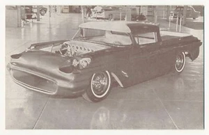 John Malik's 1957 personalizado Ford Ranchero "Trendero" - Penny Arcade tarjeta de exhibición - Imagen 1 de 2