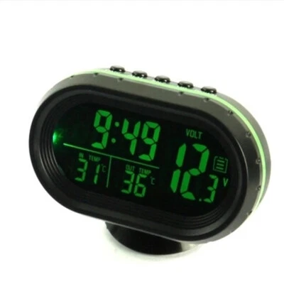 12V LED Digital Reloj Coche Termómetro Voltímetro Doble Medidor de Temperatura 2 en 1 Foto 1 de 4