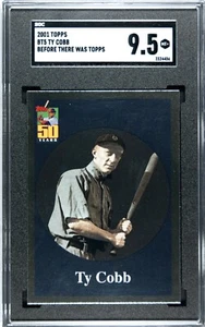 2001 Topps Chrome Ty Cobb SGC 9.5 (RARE). Before There was Topps #BT5 - Picture 1 of 2