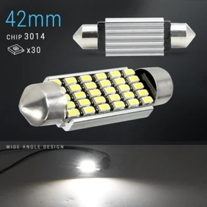 2X 42 MM Festoon 3014 Chip LED Map/Dome Interior Light Bulbs 6000K White - Foto 1 di 5