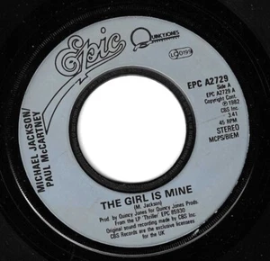 MICHAEL JACKSON / PAUL McCARTNEY the girl is mine EPIC RECORDS 1982. - Imagen 1 de 1