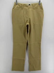 VINTAGE LL Bean Pants Women 4 Tall Beige Chino Straight Trouser Khaki Preppy NEW - Picture 1 of 10