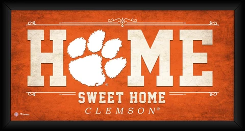 Clemson Tigers Framed 10" x 20" Home Sweet Home Collage Cover