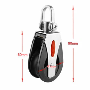 2 pcs Edelstahl Marine Seilrolle Riemenscheibe Für Segel Kajak Boot NEU - Bild 1 von 8