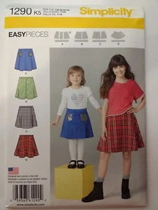 Simplicity 1290 Size 7-14 Girls' Set of Skirts Easy - Picture 1 of 2