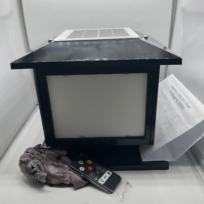 Deck Post Light Garden Pillar Square Fence Landscape Lamp Solar Powered 2 LED - Image 1 of 4