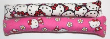Set of 2 Handmade Catnip Kicker Stick Cat Toy Hello Kitty Fleece