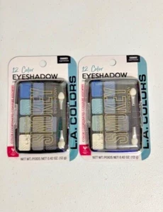 SET OF 2 L.A. COLORS 12 COLOR EYESHADOW PALETTE C68683 Supernatural .49oz - Picture 1 of 1