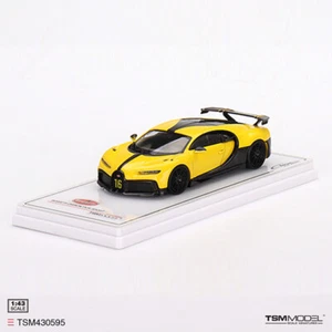 TSM 1:43 Model Car Bugatti Chiron Pur Sport Resin Vehicle Collection -Yellow - Picture 1 of 8