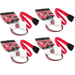 4PC IDE TO Serial ATA SATA Interface Hard Drive HDD Adapter Converter W/ Cable - Picture 1 of 12