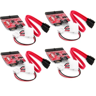4PC IDE TO Serial ATA SATA Interface Hard Drive HDD Adapter Converter W/ Cable - Image 1 of 4