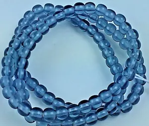 Czech Glass Round Beads Size 4.00 mm " GREY " 100 pcs - Picture 1 of 1