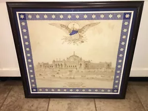 Historische Baumwoll-Gedenkhalle 1776 1876 Jahrhundert Ausstellung Taschentuch - Bild 1 von 7