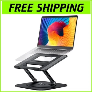 Rehausseur d'ordinateur portable pliable peu encombrant pour bureau - Rotation à 360° et design léger - Photo 1/9