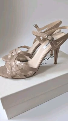 Sandalia Anjua L.K.Bennett Mujer Tacón Alto Beige Serpiente Talla 39.5  Foto 1 de 4