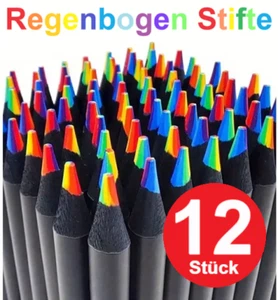 12x Regenbogenstift, Buntstifte Farbstifte Malstifte Bunte stifte malen zeichnen - Bild 1 von 3