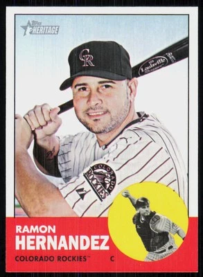 2012 Topps Heritage Ramon Hernandez Colorado Rockies #326 - Image 1 of 2