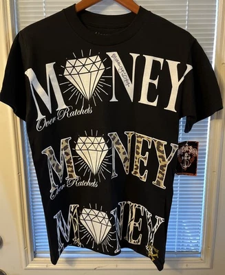 187 Inc Brittanya Razavi "Money Money Money Graphic T-Shirt NWT Signed Auto Love - Image 1 of 4