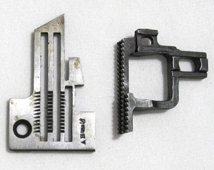UNION SPECIAL Set AB 3/16" Needle Plate 39505 Feed Dog 39500 Ind. Overlock Seger - Picture 1 of 7