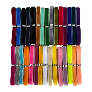30 Yards 3/8" Velvet Ribbon Total 30 Colors Assorted Lots Bulk (Multicolored,... - Picture 1 of 8
