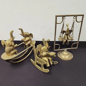 Vintage Messing Elefant Figur Konvolut - Bild 1 von 16
