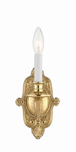 Crystorama Lighting Group 641 Brass Cortland Single Light 12"H Wall Sconce - Picture 1 of 6