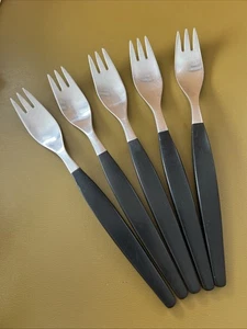5 Dinner Forks FOCUS BLACK by Gense 18/8 stainless steel flatware Sweden 7 3/4”. - Picture 1 of 6