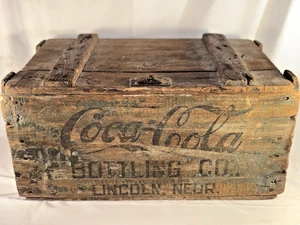 RARE COCA COLA BOTTLING CO LINCOLN NEBRASKA SODA BOTTLE CRATE CIRCA 1910 ORIG - Picture 1 of 18