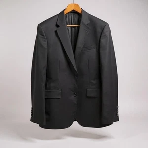 Giorgio Armani Sport Coat 42” Chest Le Collezioni Black Striped 2 Button Career - Picture 1 of 9
