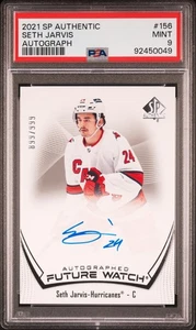 2021 Upper Deck SP Authentic Future Watch Seth Jarvis #156 RC Auto /999 PSA 9 - Bild 1 von 2