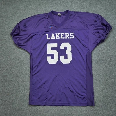 Camiseta deportiva Russell vintage para hombre 2XL púrpura fútbol Lakers adulto años 90 Foto 1 de 4