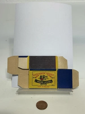 BOX ONLY Vintage All Original Matchbox Moko Lesney No 3 Cement Mixer Diecast Car - Image 1 of 4