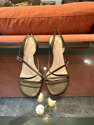 Sandalias Kate Spade New York Reptile Marrón Gamuza Estampadas Talla 7.5 Nuevas Foto 1 de 4