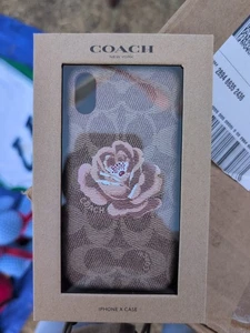 New Coach Signature Rose iPhone X/XS Case 33019 Discontinued Free Shipping NIB - Picture 1 of 2