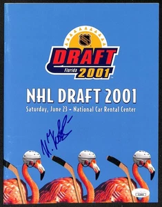 Ilya Kovalchuk Atlanta Thrashers Firmado 2001 NHL Draft Program JSA 197275 - Imagen 1 de 2