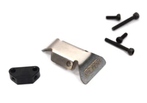 Black Alloy Machined Front/Rear Skid Plate w/ Mount for Axial 1/24 Scale SCX24 - Picture 1 of 1