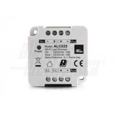 DIMMER PER STRISCIA LED MONOCOLORE FARETTO LED 10A  AMPERE 12V 24V WIFI APP - Immagine 1 di 3