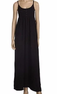 Hurley MORGAN MAXI DRESS Black Spaghetti Straps Junior's Maxi Dress - Picture 1 of 4