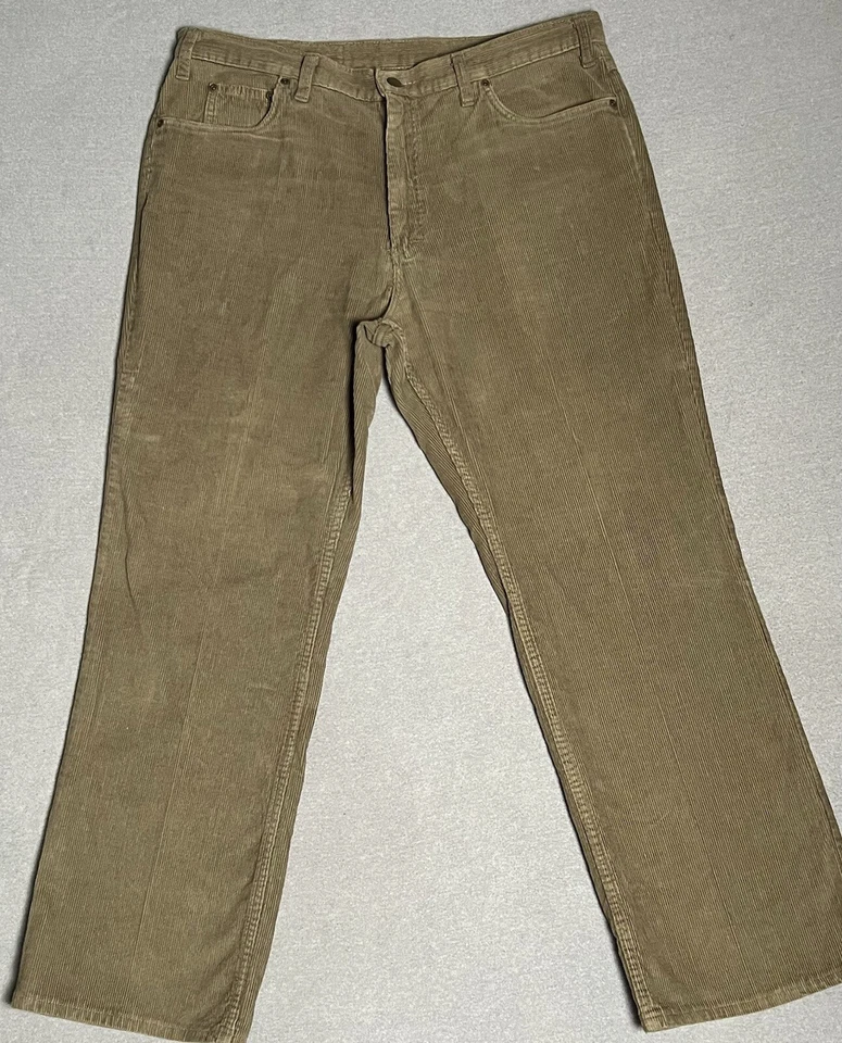 Bills Khakis Pants Men 36x30 Brown Straight Flat Front Corduroy 5 Pocket - Image 1 of 4