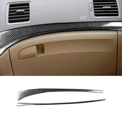 Cubierta de panel de tablero de pasajeros de fibra de carbono 2 piezas para Honda Civic 2006-11 Foto 1 de 4