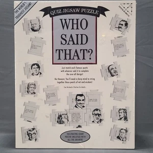 Quiz Jigsaw Puzzle WHO SAID THAT? Match Each Famous Quote New Sealed - Picture 1 of 13