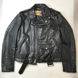 Schott Perfecto Double Leather Riders Jacket Size 38 Made in USA - Picture 1 of 10