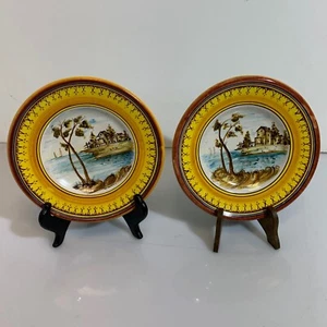 Coppia di Piatti in Ceramica Volpi Deruta Made in Italy 17cm dipinti a mano - Imagen 1 de 7