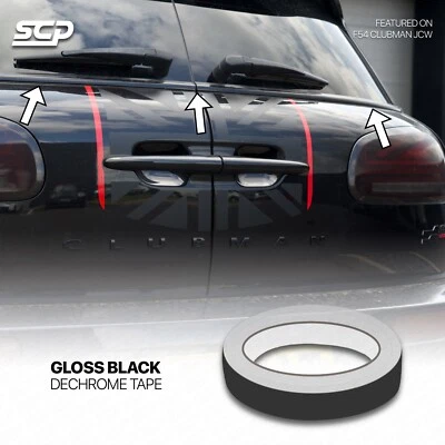 MINI F54 Clubman Cooper S JCW Beltline nastro oscurante cromato - nero lucido - Immagine 1 di 4