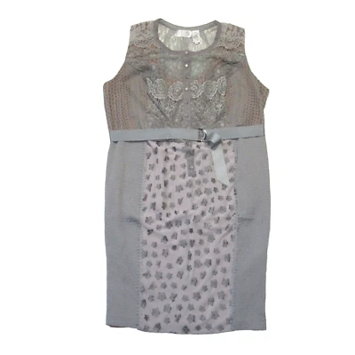 NWT Anthropologie Beguile by Byron Lars Gisella in Gray Lace Sheath Dress 20W - Image 1 of 4