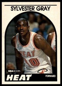 1989-90 NBA Hoops #204 Sylvester Gray Rookie Miami Heat