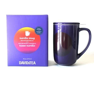 Neu im Karton David's Tea Miami Sonne Palmen Teebecher Indigo Farbwechsel mit Ei 5 - Bild 1 von 4