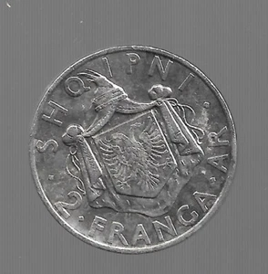 1935 Albania coins. 2FR.AR. See the picture C6 - Picture 1 of 2